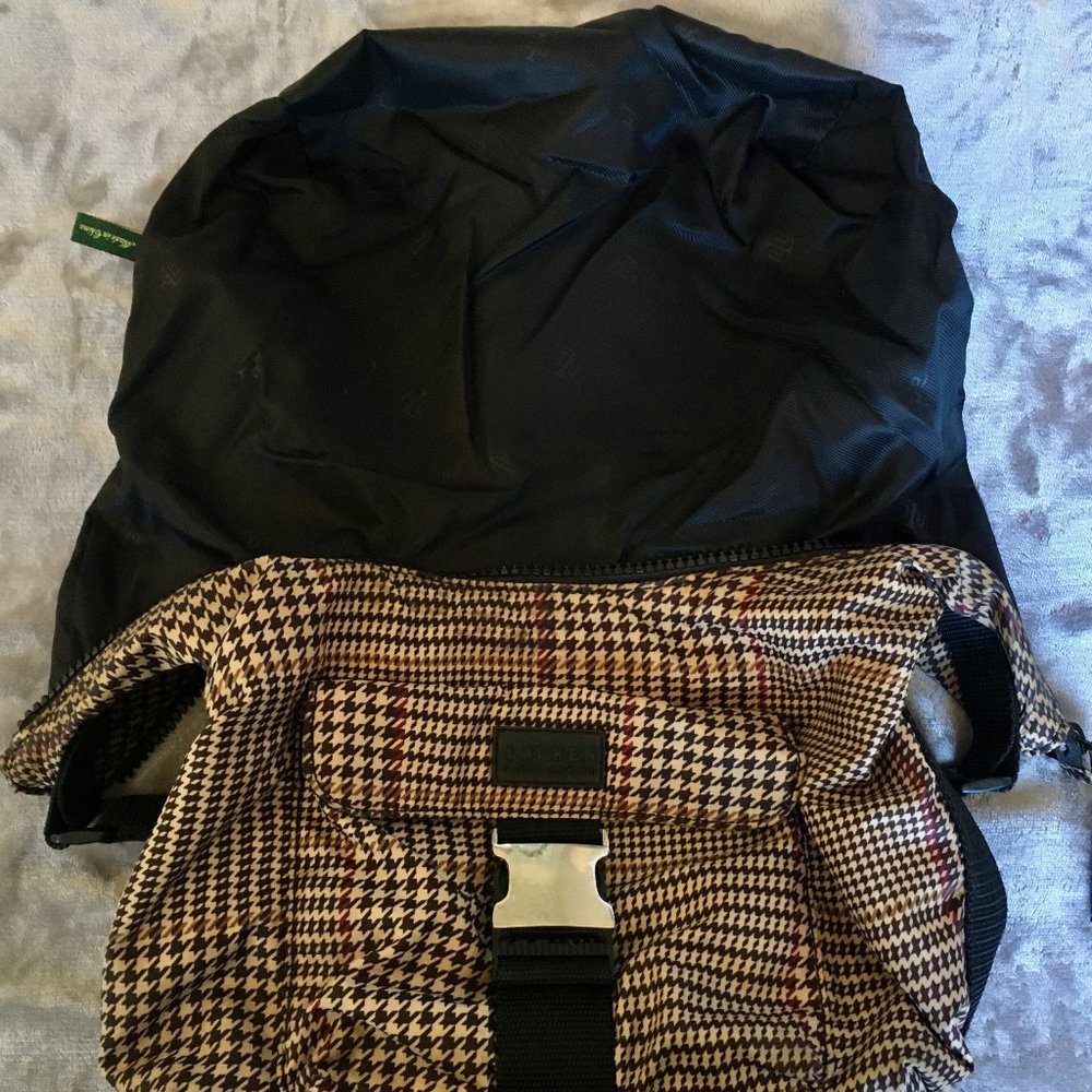 Ralph Lauren Plaid houndstooth shoulder bag - lightweight travel friendly fall - Picture 7 of 9